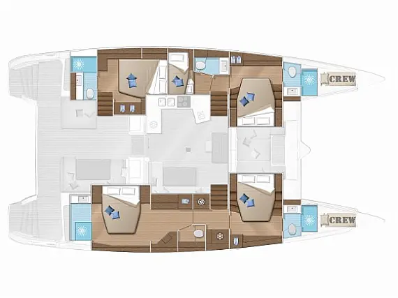 Lagoon 52 - Layout image