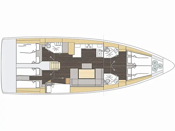 Bavaria C46 - Layout image
