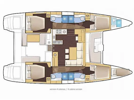 Lagoon 46  - Layout image