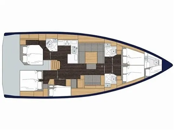 Bavaria C50 - Layout image