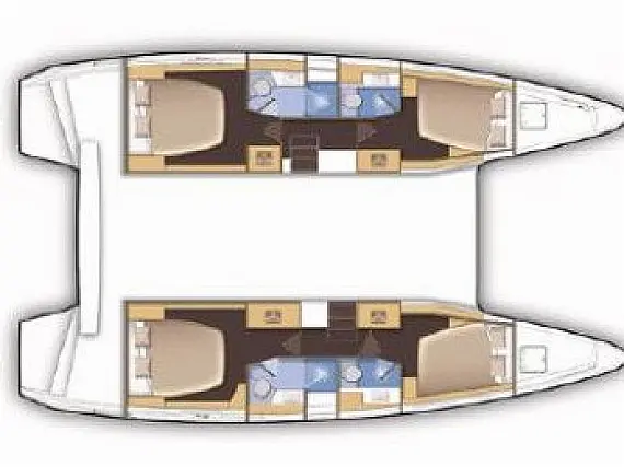 Lagoon 46  - Layout image
