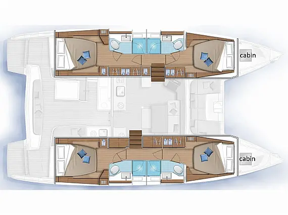 Lagoon 46  Premium A/C - Layout image