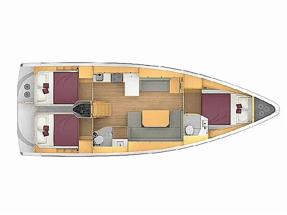Bavaria C42 - Layout image