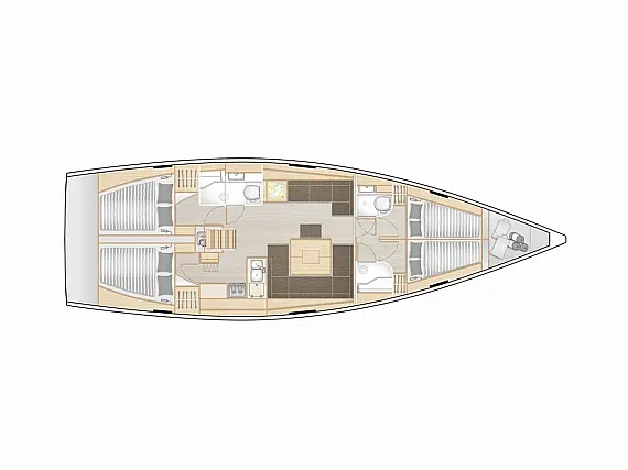 Hanse 458 - Layout image