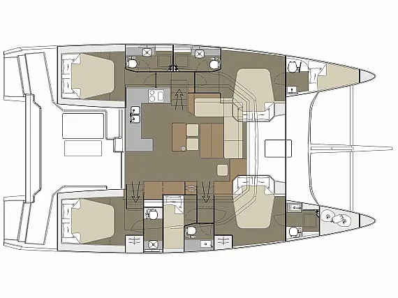 Dufour 48 - Layout image