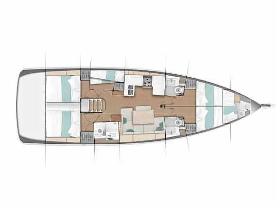 Sun Odyssey 490 - Layout image