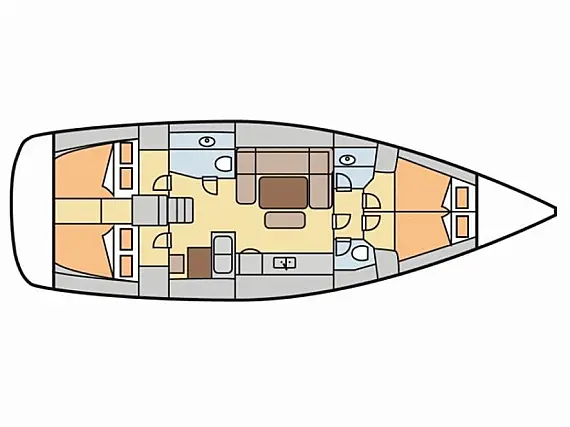 Dufour 450 Grand Large - Layout image