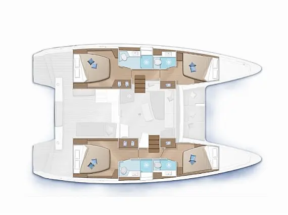 Lagoon 42 - 4Cab/4Hd - Layout image