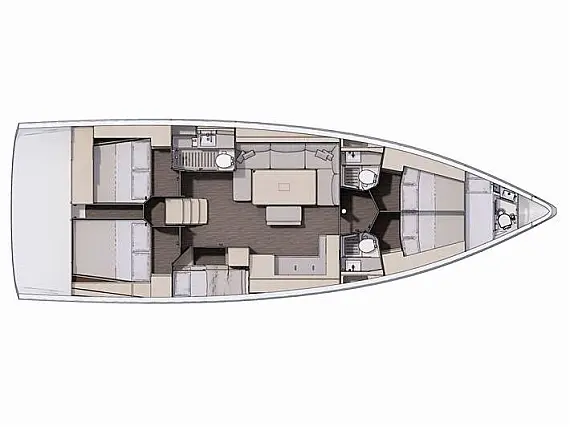 Dufour 470 - Layout image