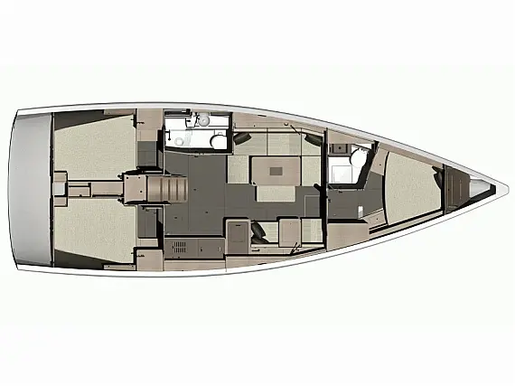 Dufour 412 Grand large - Layout image