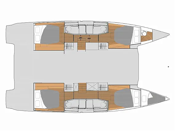 Fountaine Pajot Elba 45 - Layout image