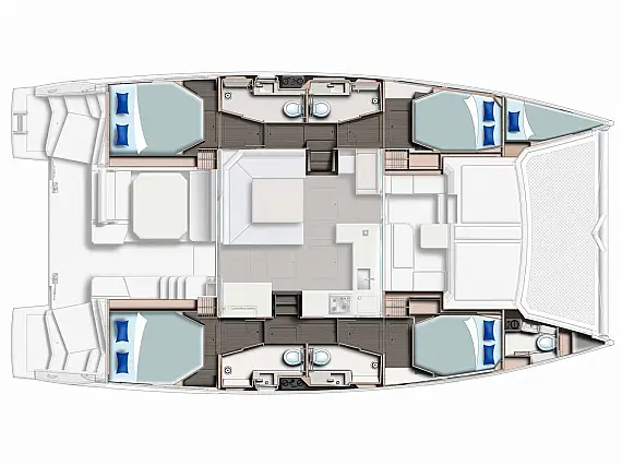 Sunsail 454 - [Layout image]