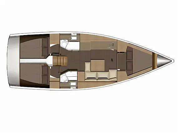 Dufour 382 Grand Large - Layout image