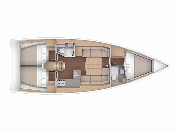 Dufour 390 Grand Large  - Layout image