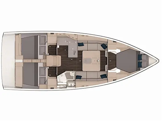 Dufour 37 - Layout image