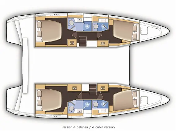 Lagoon 42 (AC, Gen, Watermaker) - Layout image
