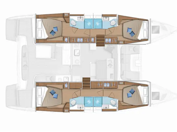 Lagoon 46 (AC, Gen, Watermaker)  - Layout image