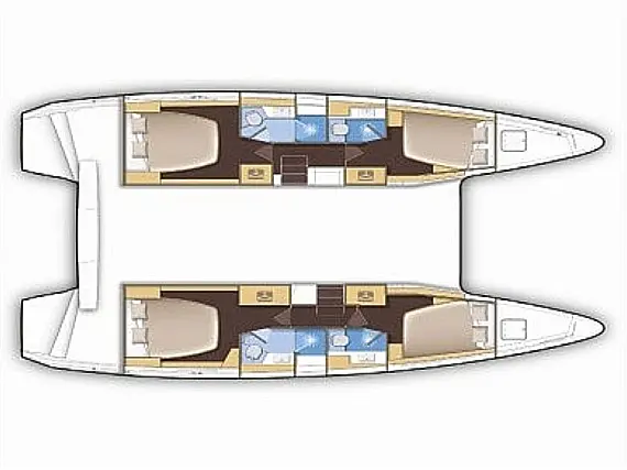 Lagoon 42 (A/C, Watermaker, Gen)_12 - Layout image