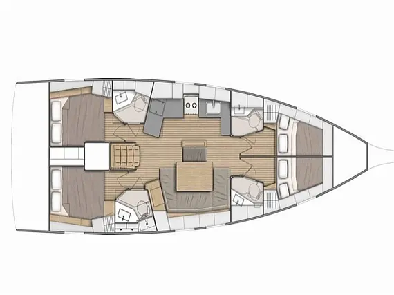 Oceanis 46.1  - Layout image