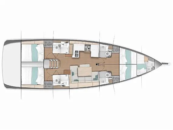 Sun Odyssey 490 - Layout image